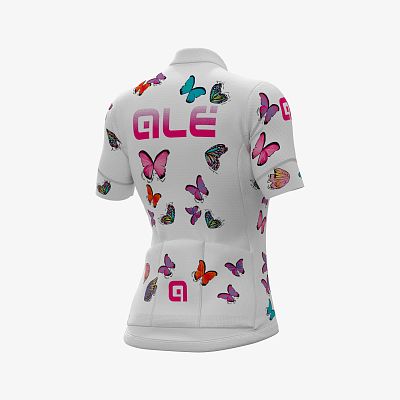 Превью  Велоджерси с коротким рукавом ALE Butterfly Lady White
